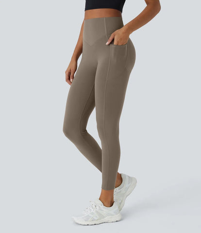 High Waisted Butt Lifting Tummy Control Side Pocket Shaping Leggings