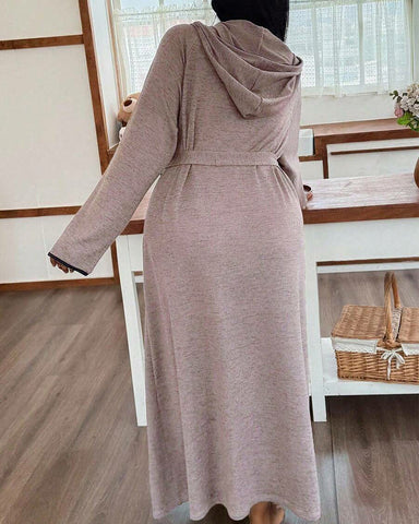 Women’s Long Sleeve Bathrobe – Cozy Casual Robe with Belt