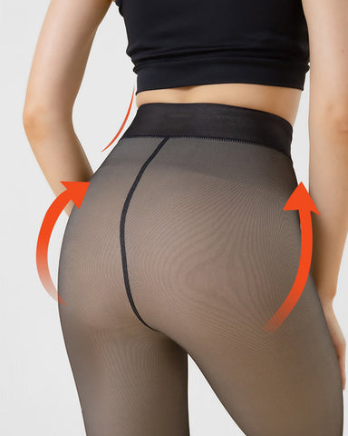 Fleece-Lined Sheer Tights – BOGO