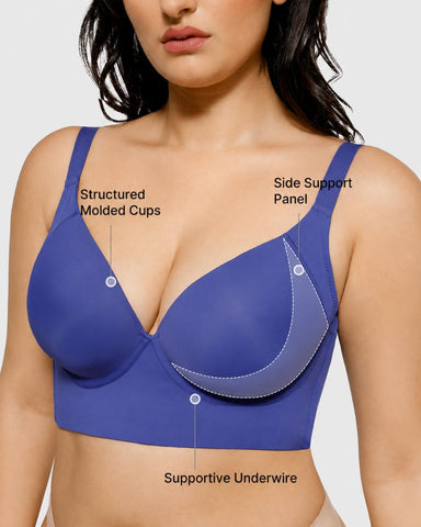 Back-Smoothing Underwire Push-Up Bra