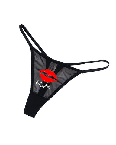 Sexy Low-Rise Mesh T-Back Panties