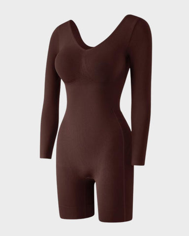 Long-Sleeve Full-Body Sculpting Shapewear Bodysuit