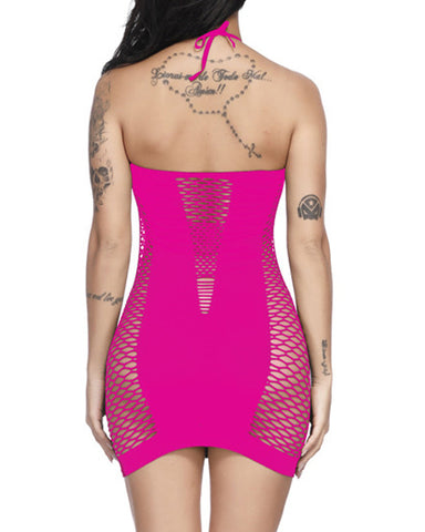 Sexy Fishnet Bodysuit & Mesh Babydoll Chemise