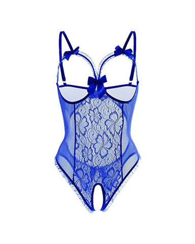 Crotchless Lace Mini Bodysuit