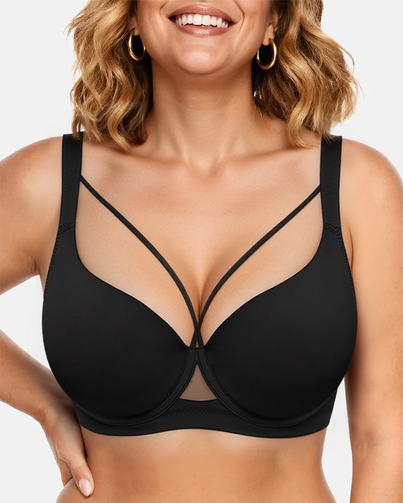 Seamless Push-Up Deep V Bra