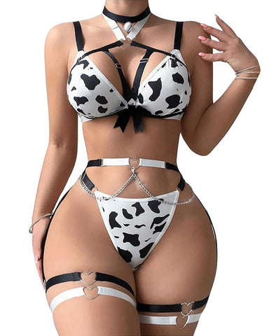 Sexy 9-Piece Lingerie Set – Bra, Panty & Garter for Women