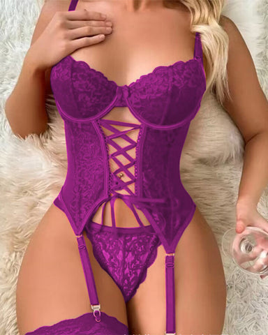 Sexy Garter LingerieMini Teddy Bodysuit (No Stocking)