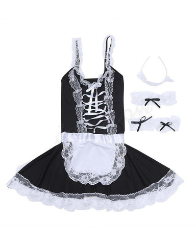 Sexy Maid Costume Set with Mini Dress