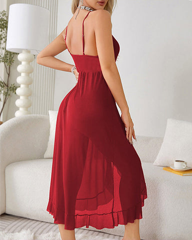 Sexy V-Neck Backless Sleeveless Robe