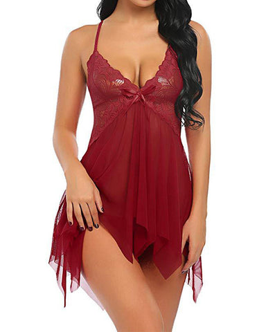 Sexy Lace Babydoll Sleepwear for Women