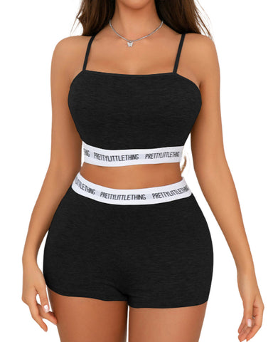 Yoga Push-Up Shockproof Strappy Back Sports Bra and Shorts Set