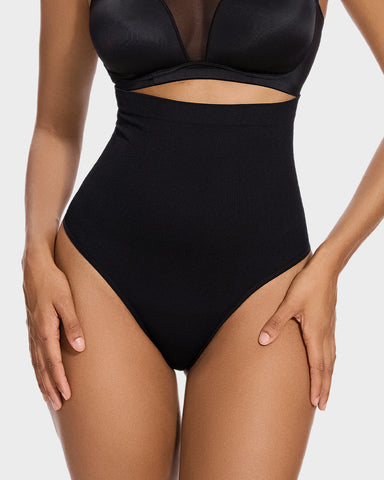 2-Pack High-Waist Tummy Control Thongs