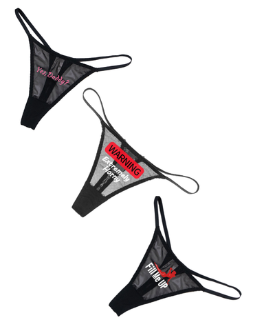 Sexy Low-Rise Mesh T-Back Panties