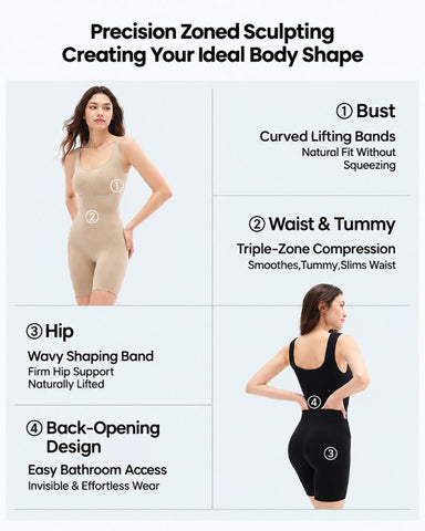 Easy-Off Triple-Zone Full-Body Sculpting Bodysuit
