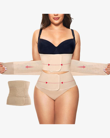 Women’s Triple-Belt Waist Trainer – Adjustable Compression Shapewear for Workout & Daily Support