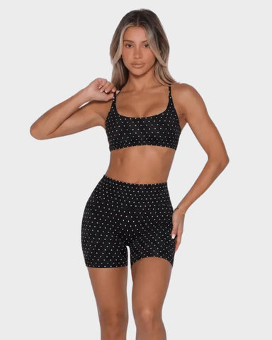 Seamless Multi-Print Sculpting Sports Bra & Shorts Set