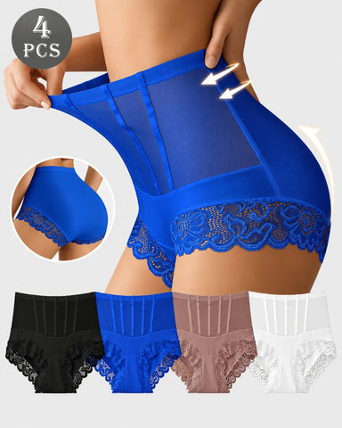 4-Pack High-Waist Lace Shaping Panties