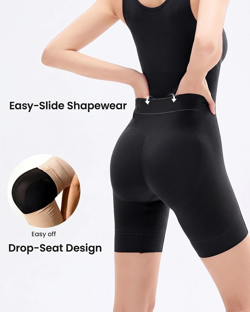 Triple-Zone Compression Drop-Seat Full Body Shaping Bodysuit