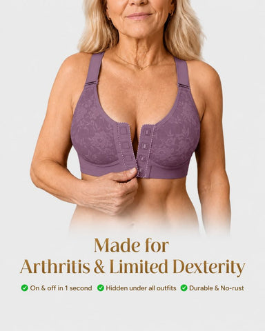 Magnetic Front-Closure Wire-Free Support Bra