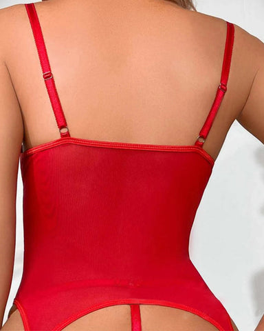 Sexy Garter LingerieMini Teddy Bodysuit (No Stocking)