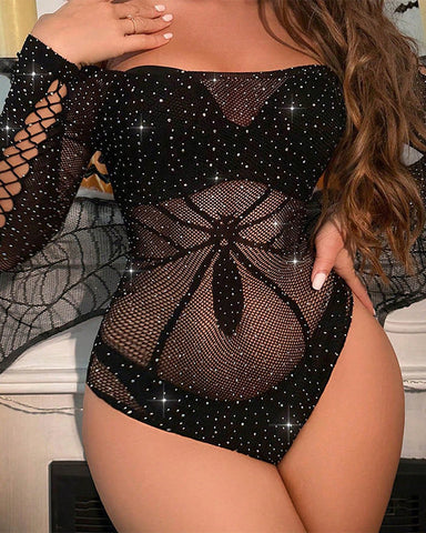 Sexy Hollow See-Through Bodysuit
