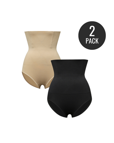 2-Pack High-Waist Lift Shapewear Briefs