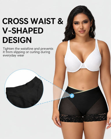 V-Crossover Tummy Control Butt-Lifting Shapewear Shorts