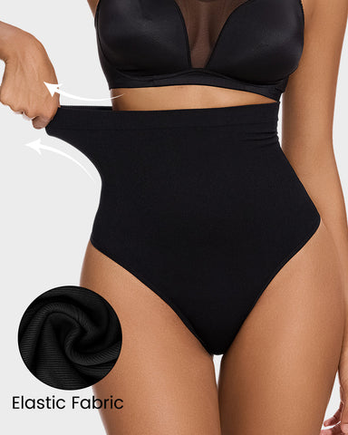 2-Pack High-Waist Tummy Control Thongs