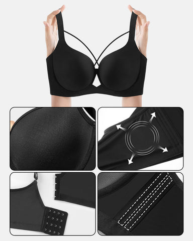 Seamless Push-Up Deep V Bra