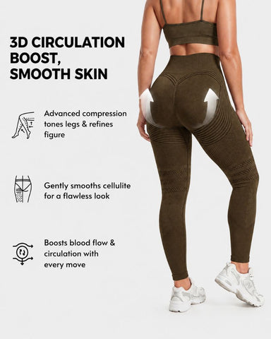 3D Textured Tummy Control & Butt-Lifting Leggings