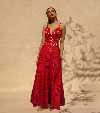 Shapecurve® Flower Hollow One Piece Swimsuit and Skirt