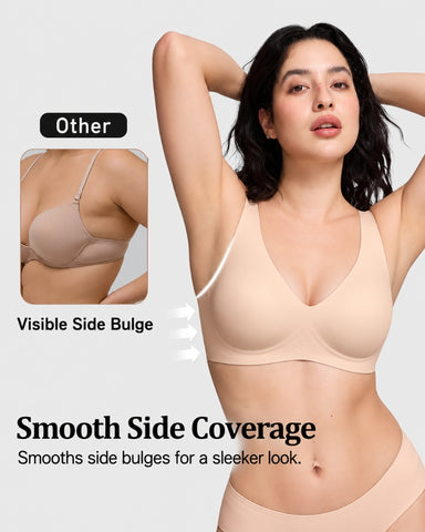 Deep V Seamless Wireless Push-Up Bra
