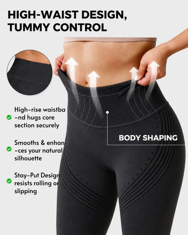 3D Textured Tummy Control & Butt-Lifting Leggings