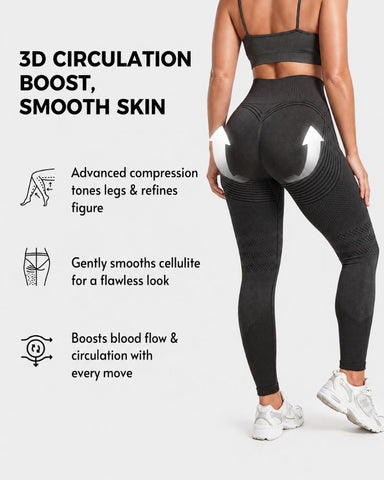 3D Textured Tummy Control & Butt-Lifting Leggings