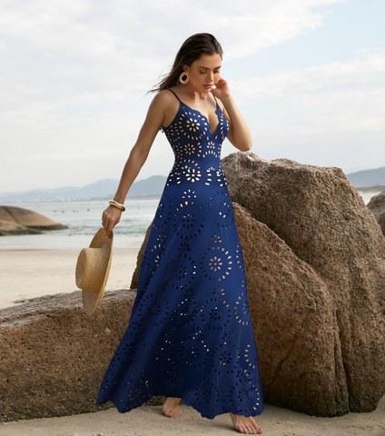 Shapecurve® Flower Hollow One Piece Swimsuit and Skirt