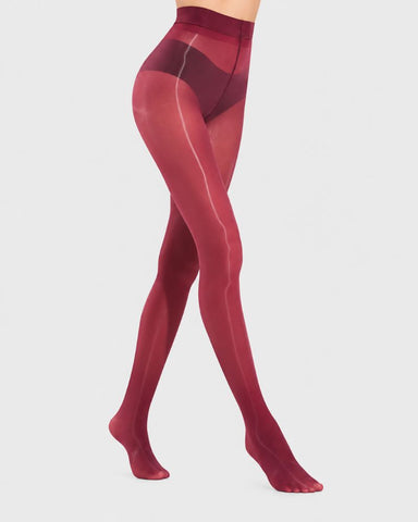 High-Waist Shiny Sheer Silky Pantyhose