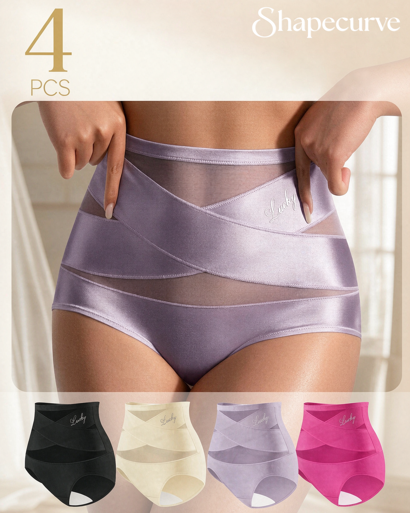 High-Waist Tummy Control Seamless Shaping Panties