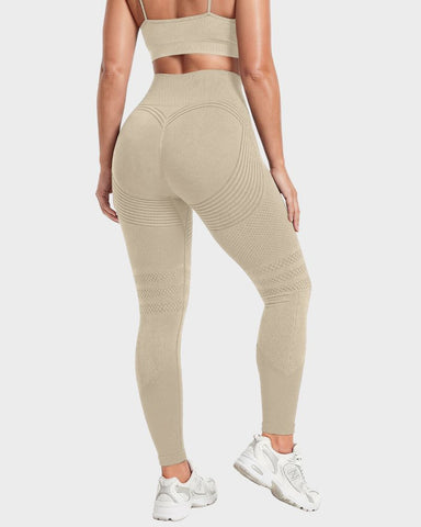 3D Textured Tummy Control & Butt-Lifting Leggings