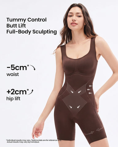 Triple-Zone Compression Drop-Seat Full Body Shaping Bodysuit