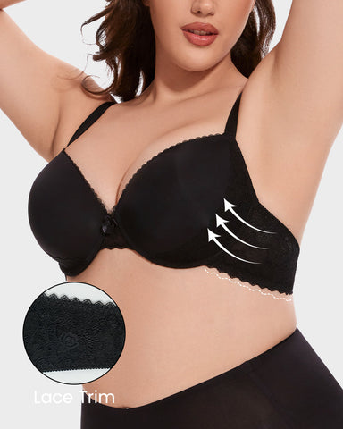 Comfort Lace Trim Push-Up Bra
