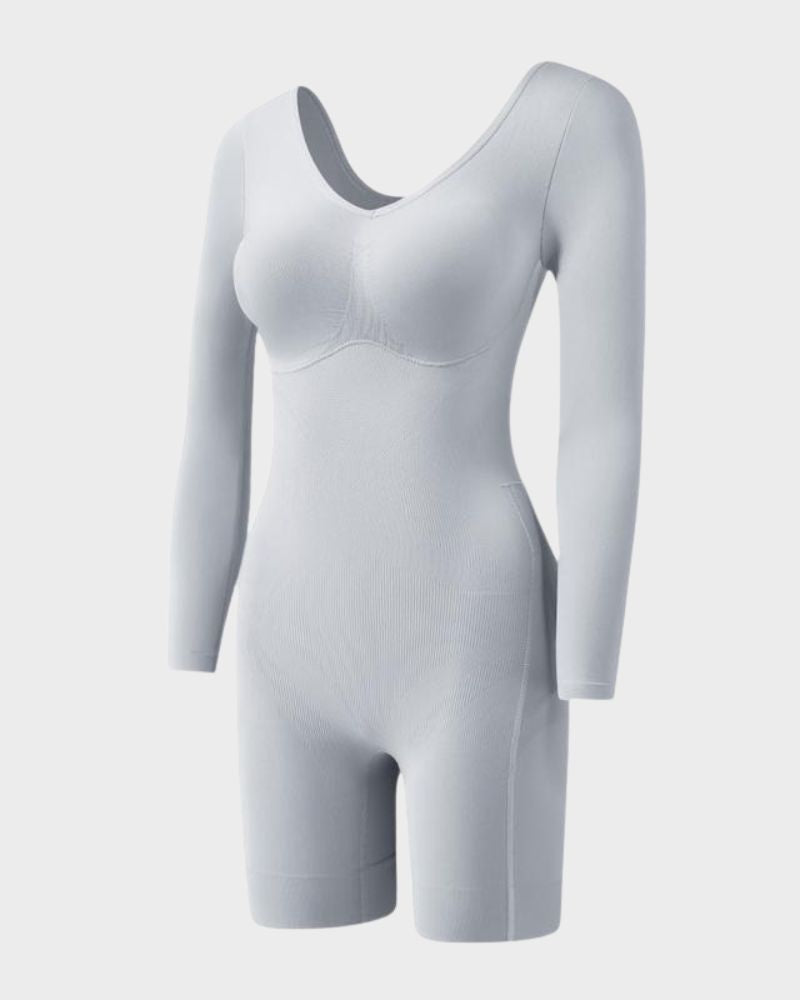 Long-Sleeve Full-Body Sculpting Shapewear Bodysuit
