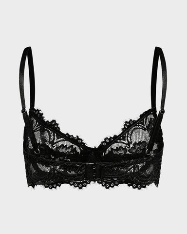 Floral Lace Plunge Underwire Bra