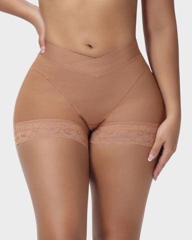 V-Cross Waist Tummy Control Butt-Lifting Shorts