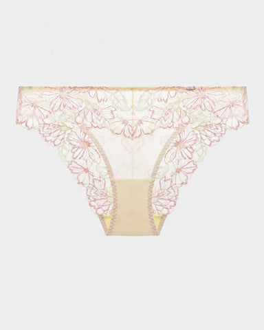 Gradient Floral Lace Sheer Mesh Briefs