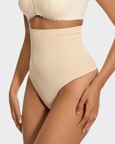 2-Pack High-Waist Tummy Control Thongs