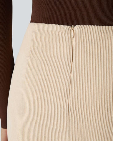 High-Waist 2-in-1 Corduroy A-Line Mini Skirt