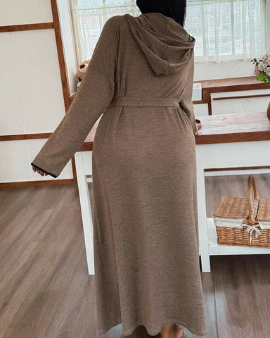 Women’s Long Sleeve Bathrobe – Cozy Casual Robe with Belt