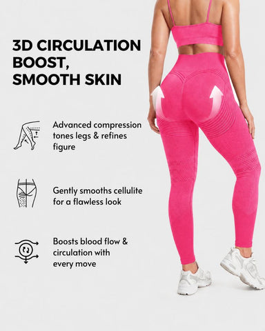 3D Textured Tummy Control & Butt-Lifting Leggings