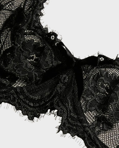 Floral Lace Plunge Underwire Bra