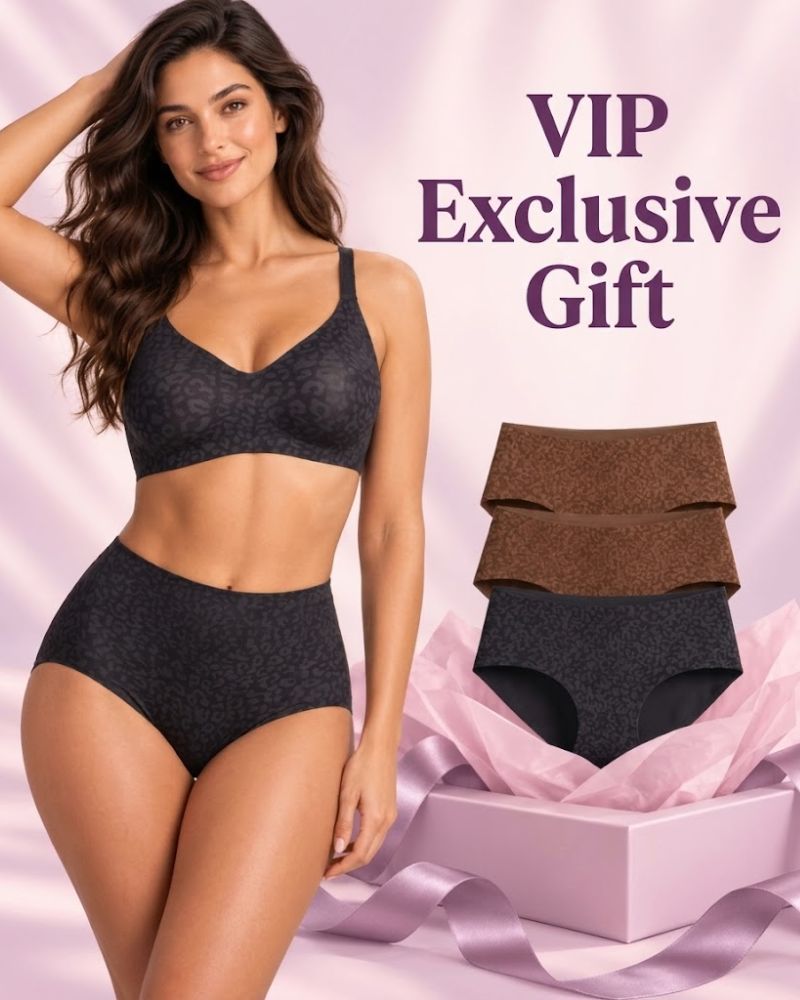 VIP Gift: High Waist Seamless Leopard Tummy Brief (3 Pack)